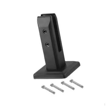 Кронштейн для стекла с винтами для крепления на садовой ограде Height 16cm_Matte Black