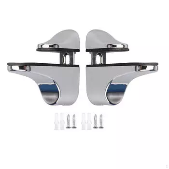 Кронштейн для стеклянной полки для дерева и стекла, полный монтажный комплект Polished