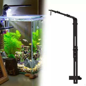 Кронштейн для светильника для аквариума, держатель лампы, декоративная подставка из алюминиевого сплава для аквариума Black 2.8mm