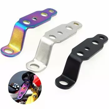 Кронштейн для светодиодной фары мотоцикла, зеркало заднего вида, лампа, удлинитель, держатель, зажим, аксессуары для мотоциклов и скутеров серебряный