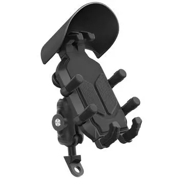 Кронштейн для телефона на руль мотоцикла велосипеда QC3.0 USB зарядное устройство подставка держатель 15*8.8cm чёрный