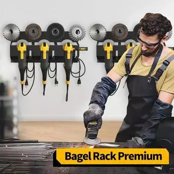 Кронштейн для угловой шлифовальной машины, настенное крепление, держатель для угловой шлифовальной машины, высокая грузоподъемность, инструмент для хранения, для дома, гаража, заднего двора, магазина