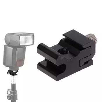 Кронштейн для вспышки для камеры Металлический переходник для крепления на холодный башмак Винт для штатива 1/4