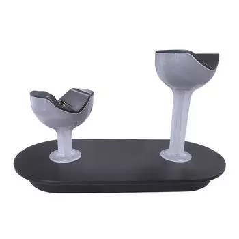 Кронштейн для зарядки двух контроллеров, зарядная станция в форме винной кружки со светодиодным индикатором, выход PS5 C-типа 19.3*9*11.5cm чёрный