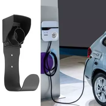 Кронштейн для зарядного устройства электромобиля, настенное крепление, водонепроницаемый, простая установка, прочная несущая способность, организует зарядное устройство, автомобильные аксессуары, зарядка электромобиля чёрный