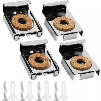 Кронштейн для зеркала, 4 шт., Квадратный кронштейн для зеркала, Настенное крепление для безрамного стекла 4PCS