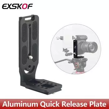 Кронштейн L для цифровой зеркальной камеры, вертикальный, горизонтальный, с переключением видео, быстросъемная площадка для штатива, совместимая с Canon, Nikon, Sony, алюминий