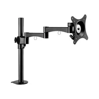 Кронштейн монитора BESTEK, кронштейн для дисплея, кронштейн для ПК-монитора, кронштейн для ЖК-дисплея, зажим на столбе, стандарт VESA, совместимый с дюймами, горизонтальное перемещение, вертикальное перемещение чёрный