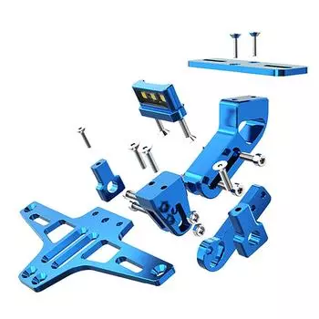 Кронштейн номерного знака мотоцикла со светодиодной подсветкой Держатель номерного знака из алюминиевого сплава, универсальный, золото чёрный