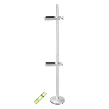 Кронштейн поддержки графического процессора графической карты uxcell, подставка для графического процессора, двухстержневое магнитное основание, кронштейн для настольной видеокарты с уровнем, алюминиевый, регулируемый, серебристый, 10–170 мм серебряный