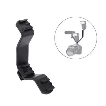 Кронштейн с двойным башмаком V для видеоподсветки, микрофонов или мониторов на камерах и видеокамерах