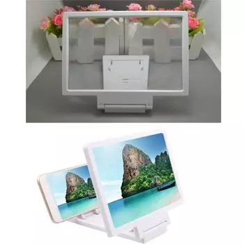 Кронштейн усилителя экрана для настольного смартфона, увеличенное стекло, защита 3D глаз None чёрный