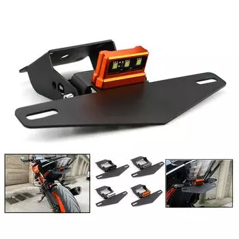 Кронштейн заднего номерного знака мотоцикла для KTM-DUKE 125 250 390 200 2013-2019 Алюминиевый держатель задней рамы мотоцикла чёрный