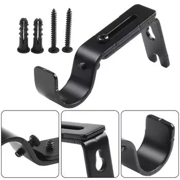 Кронштейны для карниза из железа, прочные и устойчивые к ржавчине, простая установка, идеально подходят для дверных занавесок и занавесок для душа