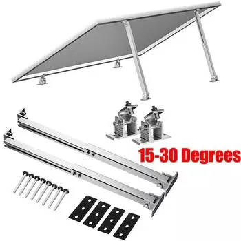 Кронштейны для крепления солнечных панелей, алюминиевый сплав, держатель для плоской крыши, наклон фотоэлектрической панели на 15-30 градусов, регулируемый кронштейн