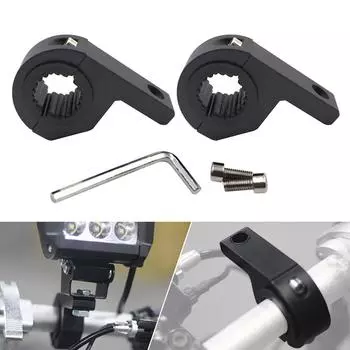 Кронштейны для крепления светодиодных фар мотоцикла, комплект для крепления трубчатых зажимов для прожекторов мотоцикла или противотуманных фар, аксессуары для мотоциклов чёрный