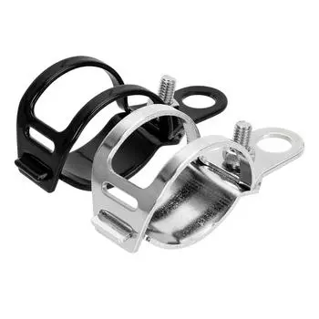 Кронштейны для сигнальных огней мотоцикла, кронштейн для крепления поворотника, металлический, для передней вилки диаметром 27-31 мм, 1 пара, универсальный серебряный