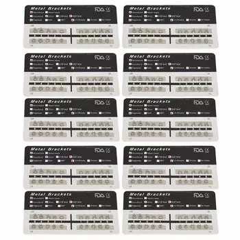 Кронштейны для зубов Edgewise, паз 0,022 дюйма, крючки 345, нержавеющий мини-кронштейн для металлических зубов для больницы