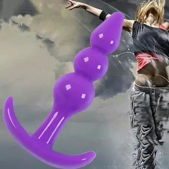 Крошечные анальные пробки с 3 бусинами, секс-игрушки для женщин, пробка для ануса, анальная пробка, фаллоимитатор, силиконовый массаж тела, интимные товары