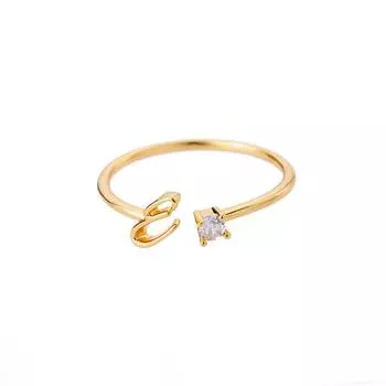 Крошечные кольца с первой буквой для женщин из нержавеющей стали с буквами от A до Z, регулируемое кольцо, женские рождественские эстетические украшения