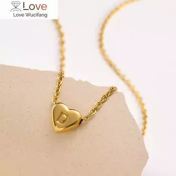 Крошечные ожерелья с буквами A-Z для женщин, колье с буквами в виде цепочки для молодых девушек, ювелирные изделия в подарок, ошейник из нержавеющей стали золотого цвета Femenino