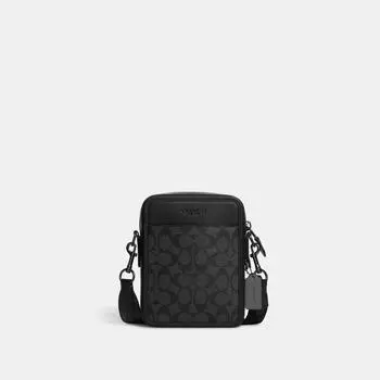 Кроссбоди Coach Sullivan In Signature Canvas цвета бронзы, темно-серого цвета