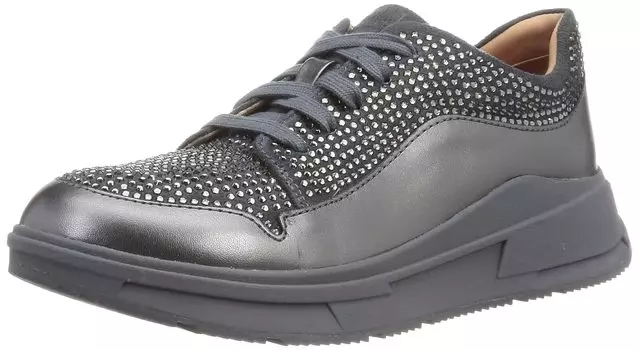КРОССОВКИ Oxford FREYA CRYSTAL EMBELLISHED SNEAKERS Pewter Grey cm [Fit Flop] Женские 22.0