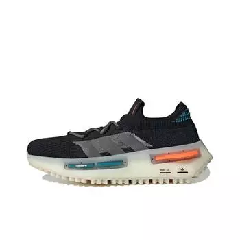кроссовки adidas originals NMD S1 Core Black Blue Orange FZ5706