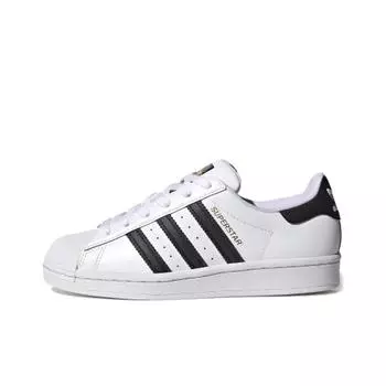 кроссовки adidas originals Superstar Cloud White Core Black Gold (GS) FU7712