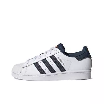 кроссовки adidas originals Superstar J White/Blue/Yellow Children s Cricket Shoes Kids H04025