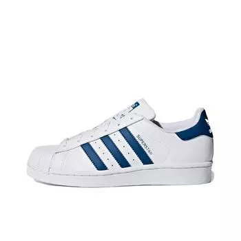 кроссовки Adidas Originals Superstar Skate Shoes White/Blue Kids F34163