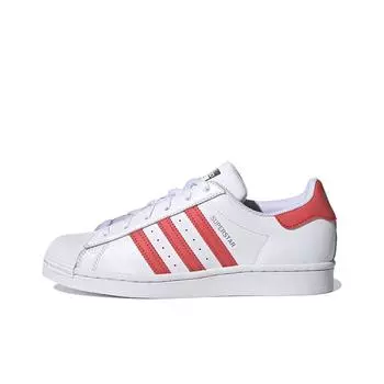 кроссовки adidas originals Wmns Superstar Skate shoes Female White/Pink/Red FX6075