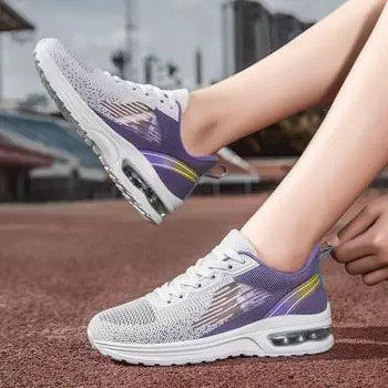 Кроссовки Air Cushion Повседневные кроссовки Летающие вязаные спортивные туфли Женская обувь 35 синий