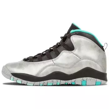 Кроссовки Air Jordan 10 Retro BG Lady Liberty Kids Серая пыль металлик-золото-черный-ретро 705179-045