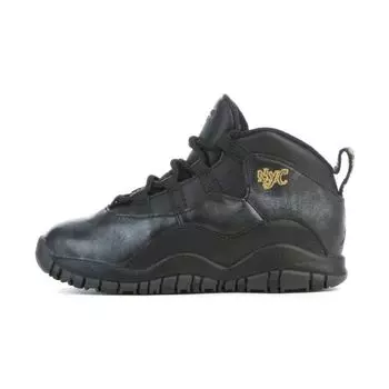 Кроссовки Air Jordan 10 Retro TD NYC Baby Черный Темно-Серый-Металлик-Золото-Черный 310808-012 23.5