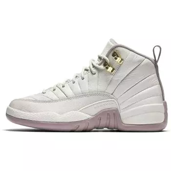 Кроссовки Air Jordan 12 Retro GG Plum Fog White Light-Bone Mettalic-Gold-Star 845028-025