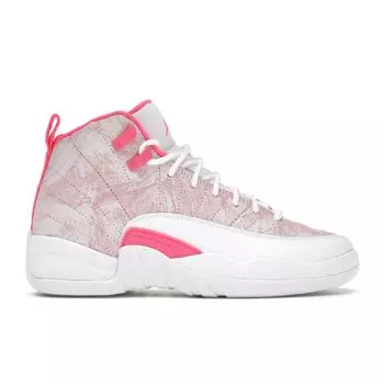 Кроссовки Air Jordan 12 Retro GS Arctic Pink Kids белые Arctic-Punch Hyper-Pink 510815-101 36