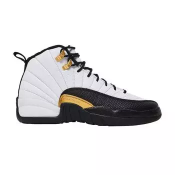 Кроссовки Air Jordan 12 Retro GS Royalty Kids Белый Черный Металлик-Золотой 153265-170 37.5