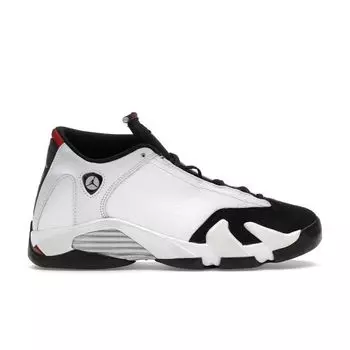 Кроссовки Air Jordan 14 Retro GS Black Toe 2024 Kids, белые, Varsity-красные, металлик-серебристые 487524-160 39