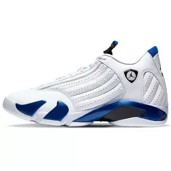 Кроссовки Air Jordan 14 Retro Hyper Royal Unisex Белый Черный 487471-104