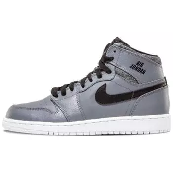 Кроссовки Air Jordan 1 High BG Rare Air Kids Серый Холодный-Серый Белый 705300-014