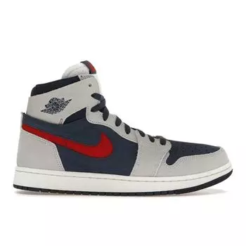 Кроссовки Air Jordan 1 High Zoom Comfort 2 Olympic Unisex серые полуночно-темно-синие Varsity-красные DV1307-406 44