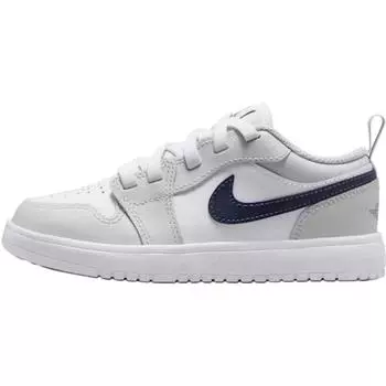 Кроссовки Air Jordan 1 Low ALT PS Georgetown Kids белые нейтрально-серые резиново-средне-коричневые DR9748-146 29.5