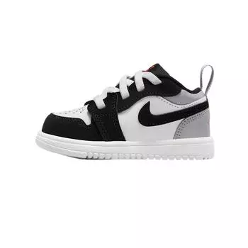 Кроссовки Air Jordan 1 Low ALT SE TD белые черные матовые серебристые детские огненно-красные IB3886-106 23.5