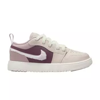 Кроссовки Air Jordan 1 Low Alt SE PS Fur Swoosh Kids Pink Legend-Light-Brown Pink-Oxford FZ3926-200 28