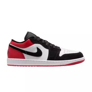 Кроссовки Air Jordan 1 Low Black Toe Unisex белые Gym-Red IB8971-106 44