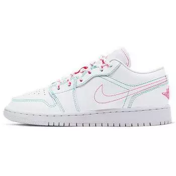 Кроссовки Air Jordan 1 Low GS Aurora Green Kids White Soar 554723-101