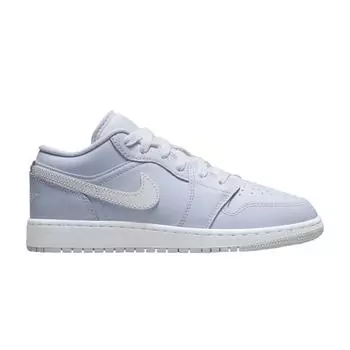 Кроссовки Air Jordan 1 Low GS Cobalt Bliss Kids, синие, белые, нейтрально-серые, FV8486-400 37.5