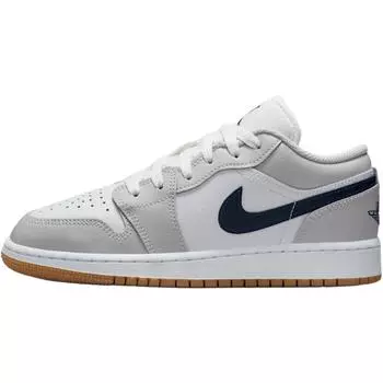 Кроссовки Air Jordan 1 Low GS Georgetown Kids серо-бело-нейтрально-серые 553560-146 36