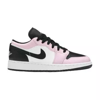 Кроссовки Air Jordan 1 Low GS Light Arctic Pink Kids Белый Черный 554723-601